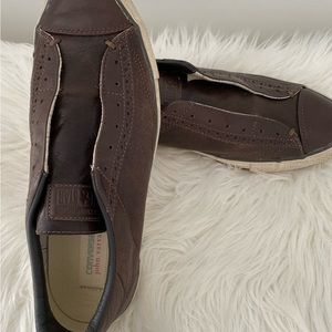 EUC X Converse John Vervatos Size 10 Women’s Brown Leather Laceless Sneakers